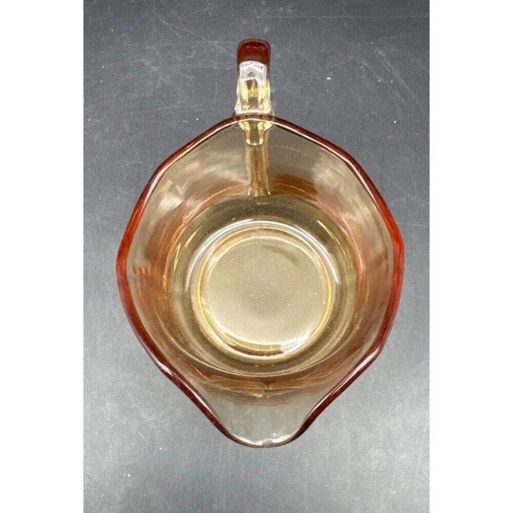 VTG Cambridge AMBER‎ Glass Creamer & Open Sugar Set